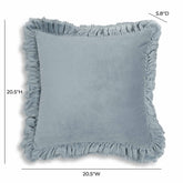 Alessia Distressed Blue Velvet Pillow Model: TOV-C18691